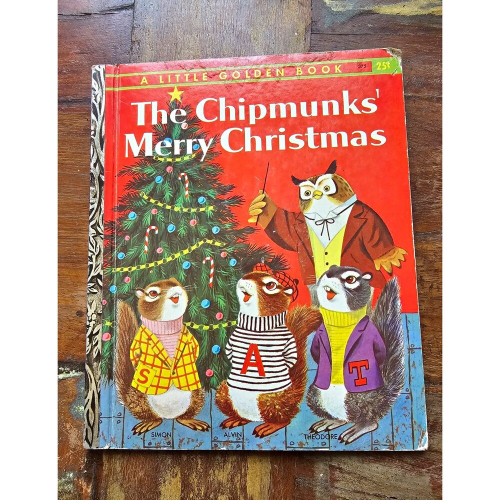 Little Golden Books The Chipmunks' Merry Christmas Hardcover David Corwin
